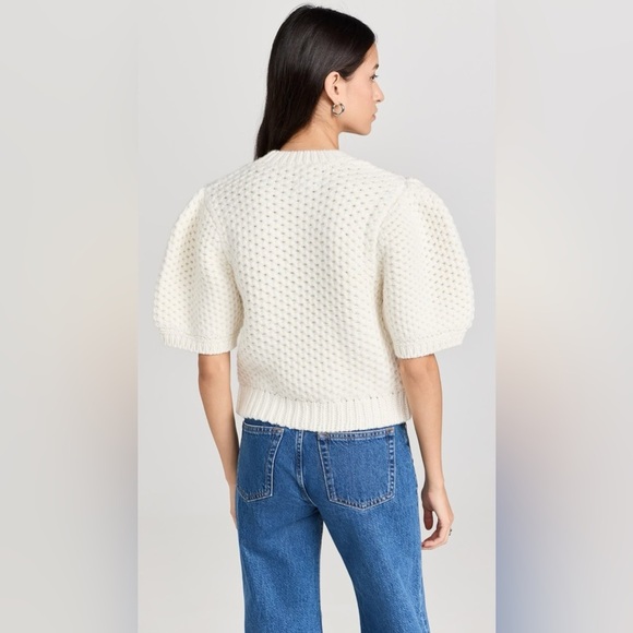 Anine Bing Brittany Balloon Short Sleeve Knit Sweater - Picture 4 of 10